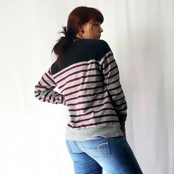 Bossini Striped Colorblock Sweatshirt - M - Picture 5 of 6